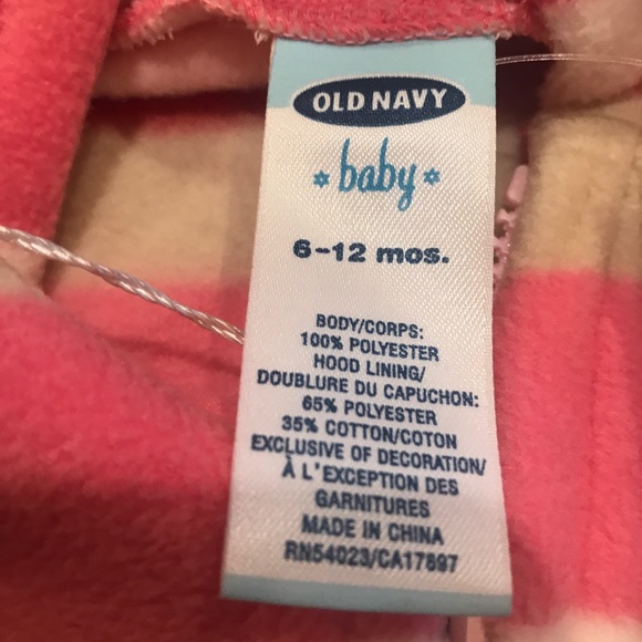Old Navy Fleece Jacket. Size 6-12mo NWT - Picture 5 of 6
